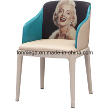 Diseño de respaldo Marilyn Monroe Photo Modern Coffee Shop Arm Chair